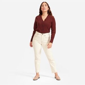 Everlane Cashmere Wool Blend Brown Clay Long Sleeve Button Front Cardigan Small